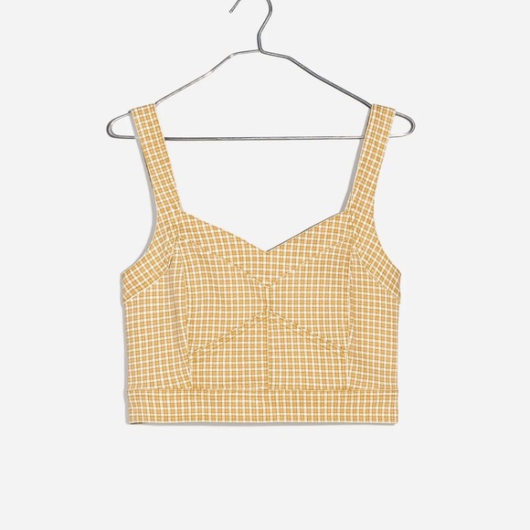 Madewell | Denim Supercrop Tank Top in Mini Check - Picture 6 of 10